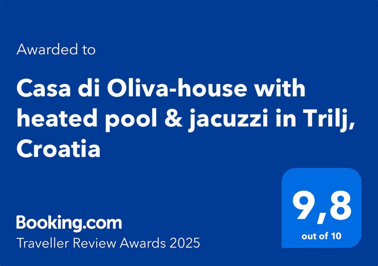 Casa Di Oliva-House With Heated Pool & Jacuzzi In Trilj, Croatia Villa Eksteriør billede